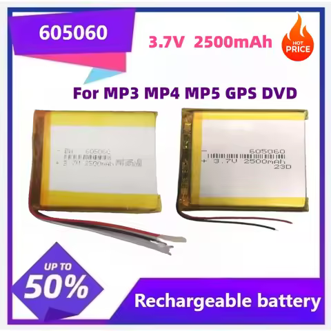 605060 Lithium Polymer Li-Po li ion Rechargeable Battery For MP3 MP4 MP5 GPS DVD tablet Bluetooth ca