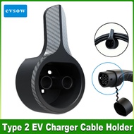 evsow Type 2 EV Charger Holder Cable Holder Electric Vehicle Wall Mount Charging Cable Organizer For