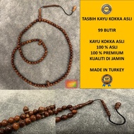 TASBIH 99 KAYU BUAH KOKKA KOKA 99 BUTIR BIJI 8 MM ASLI ORIGINAL WOOD MADE IN TURKEY TURKI MESIR TENG