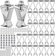 Hicarer 30 Set Window Well Cover Hardware Kit 1.4 x 0.67 x 0.5 inch Basement Window Covers Spring Cl