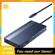 14 in 1 USB-C Docking Station 2 HD 1 USB-C/DP 4K/60H Video Output 10Gbps PD100W 85W Input 1000Mbps E