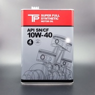 TP Motor Oil- Synthetic Engine SUPER FULL 10w40 Oil-Car Lubricant/4L Minyak Hitam Enjin(Camry, Civic, City,  Altis)