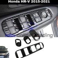 Honda HRV Vezel 2014-2021 Carbon Fiber Trim Power Windows Panel Protector Cover