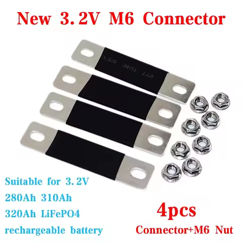 1-4pcs EVE 280AH 310Ah 320Ah M6 Copper Bus Bar Connector Battery M6 Screw Connector Battery for LiFe