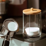 FAMY Coffee Filter Paper Box Round Mocha Pot Filter Paper Box With Cover Lid Coffee Paper Filter Sto