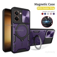 MYAA Realme P3 Ultra 5G 2025 Case RealmeP3 P3 Ultra Bracket Case Shockproof Magnetic Bracket Car Rin