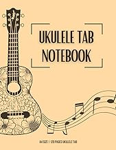 Ukulele Tab Paper Notebook: Blank Ukulele Tablature, Mandolin, Tenor Banjo Tablature Notebook 120 Pages With Page Number