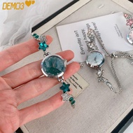 [DEMO3] Bracelet Watch, Adjustable Alloy Star Chain Watch, Elegant Rhinestone Quartz Watch for Women