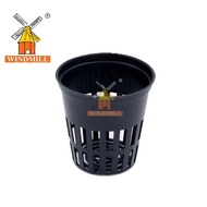 [20pieces] 47mm Mesh Hydro Pot Hydroponics / Aquaponics Net Pots (Black)