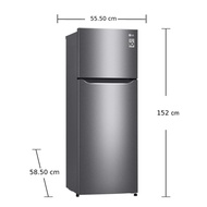 LG ตู้เย็น 2 ประตู รุ่น GN-B222SQBB ขนาด 7.4 คิว 208L Inverter ประกันคอมเพรสเซอร์ 10 ปี ประกันตัวเครื่อง 1 ปี Stainless 208L 7.4Q