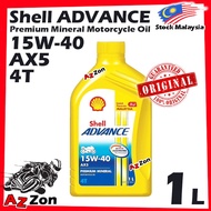 Shell Advance 15W-40 AX5 4T Premium Mineral Motorcycle Oil Shell Advance 15W-40 AX5 4T Motor Oil