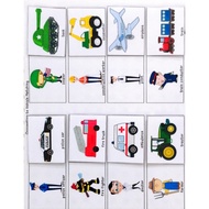 Occupation Vehicle Matching Montessori Early Learning Busy Book Busy Bag Toys for Preschool Kinderga