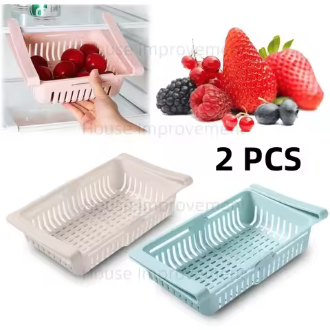 Retractable Multifunctional Tiered Refrigerator Shelf Fridge Organizer Box Fresh Divider Layer Shelf