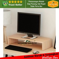 Dudukan Alas monitor meja dudukan monitor stand kayu