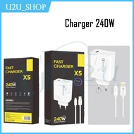 Charger For Poco X5 X5 Pro X4 Pro Poco F4 Redmi Note 11 Pro Mi 11T Mi 12 Power Support 240 Watt Fast
