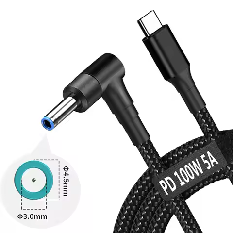 45W 65W 90W Dc Power Charger Converter USB Type C Adapter Cable for Hp Stream Spectre Pavilion Envy 