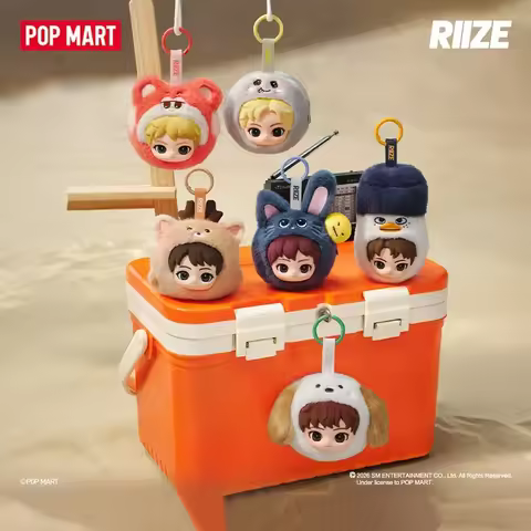 POP MART Riize Fluffy Club Series Mini Pouch Keychain Mystery Box Genuine Blind Box Guess Toys Bag O