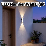7W LED Wall Lamp Outdoor Wall Lights Waterproof Outdoor Sconce Lighting  House Numbers Address Signs