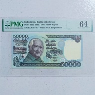Uang Kuno 50000 Rupiah Tahun 1995 Seri Soeharto PMG 64 UNC Ready