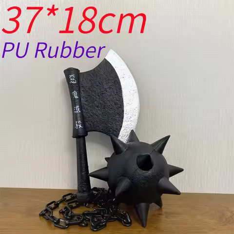 Anime Cosplay Props Himejima Gyomei Meteorite Hammer Axe Knife Broad Demon Slayer Sword Weapons Safe