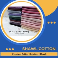 Tudung shawl cotton jersey malas ironless borong