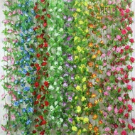 ROOMDECORATION Fake Vines Plastic Hanging Flowers Plastic Flowers Wall Decoration