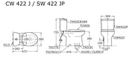 Terbaru Cw422/ Cw 422/Cw422/ Cw 422 / Closet Duduk Toto Berkualitas