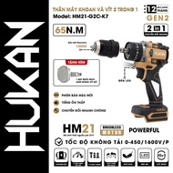 Máy khoan pin kèm bắɴ vít HUKAN HM21-G2C-K7 Không Chổi Than Chuyên khoan tường khoan sắt gỗ bắt vít