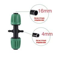 PE Green Hose Connector 16mm to 4mm Barbed 1/ 4 Inch to 1/ 2 Inch Garden Irrigation Accessories 16mm