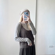 arbi-Twist Plush Vest (4colors) Vest Woman Knitted Vest Vest Knitted Vest Woman Korean Style