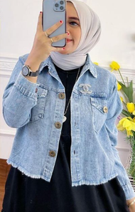 Gamis Ghina Set Jaket Jeans Model Terbaru 2022 Baju Muslim Korean Style Import