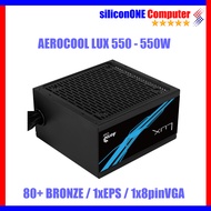 Aerocool LUX 550W PSU Powersupply 80+ BRONZE LUX550 550