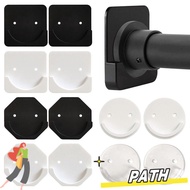 PA-HOME 2pcs Shower Curtain Rod No Drilling Stick Universal Bathroom Screw Fixation Tension Holder