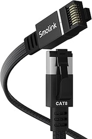 Smolink Ethernet Cable 50 ft, Cat 8 Ethernet Cable with 40Gbps 2000Mhz High Speed Ethernet Cable, Sh