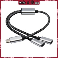 STA USB C Male to 2 USB C Female Cable Adapter Headphone Type C Adapter 480Mbps Data Transmission 30