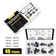 8 values kit TO-220 power transistor triode BD239C BD240C BD241C BD242C BD243C BD244C LM317T L7805CV