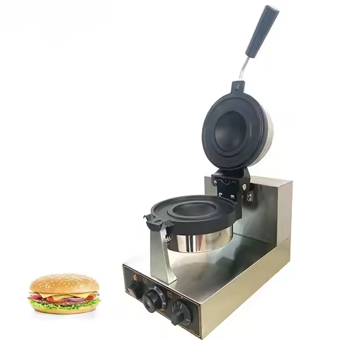 Non-stick Custom Snack Sandwich Burger Snack Machine Single Pan Gelato Panini Press Maker For Sale