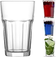BOHEM'S Drinking Glasses, 12 Ounce Glass Water Cups, Glasses Drinking Set of 4, Stackable Glasses, H