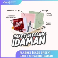 Luna Binder Package 4-in-1 Puffy Binder for College and School, Includes Binder