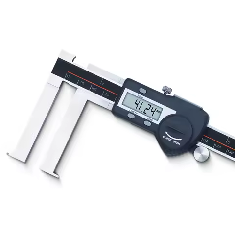 Digital Caliper with Flat Measuring Points for Outside Grooves0-150mm with Knife-edged Measuring Poi
