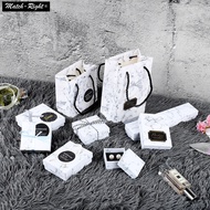 Ins Popular Jewelry Box Marble Pattern Gift Boxes For Rings Necklace Display Earring Case Earring Ho