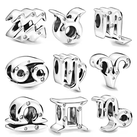DIY Jewelry Twelve Constellation Gemini Pisces Scorpio Virgo Taurus Women Charm Bead Fit Original Si