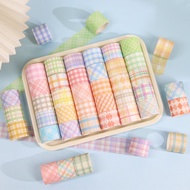 Penlab 30/60Rolls Grid Washi Tapes Set Cube Tartan Check Paper Adhesive Masking Tape Decoration Stic
