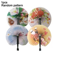 Random Style Summer Handheld Fan Chinese Folding Hand Printed Fan Decorative Gift Paper N8f9