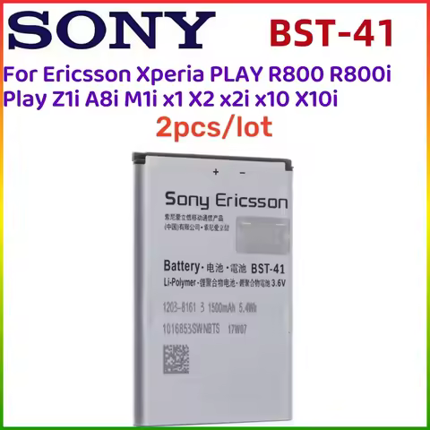 2Pcs/lot Original BST-41 Phone Battery For Sony Ericsson Xperia PLAY R800 R800i Play Z1i A8i M1i X1 