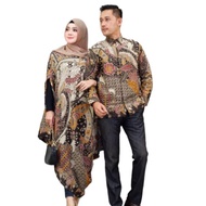 Batik solo modern sarimbit couple kaftan dan kemeja full furing motif abstrak