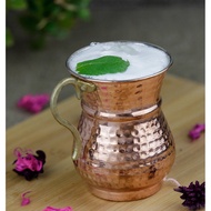 Authentic Turkish Copper Cup (Turkish/Ayran Mug) – Handmade Stamping 250 ml
