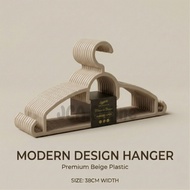 Premium "Modern Design" Beige Hanger Set (15 Pack) Clothes Hanger Hanger with Clip Hanger Organizer