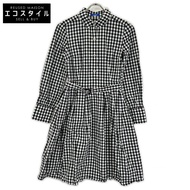 Blue Label Crestbridge 黑白棉質格紋襯衫裙，36 碼 [二手]