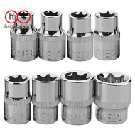 E8-E20 E-Torx Star Socket Set 3/8" Drive External Torque Hand Tool Kit Versatile